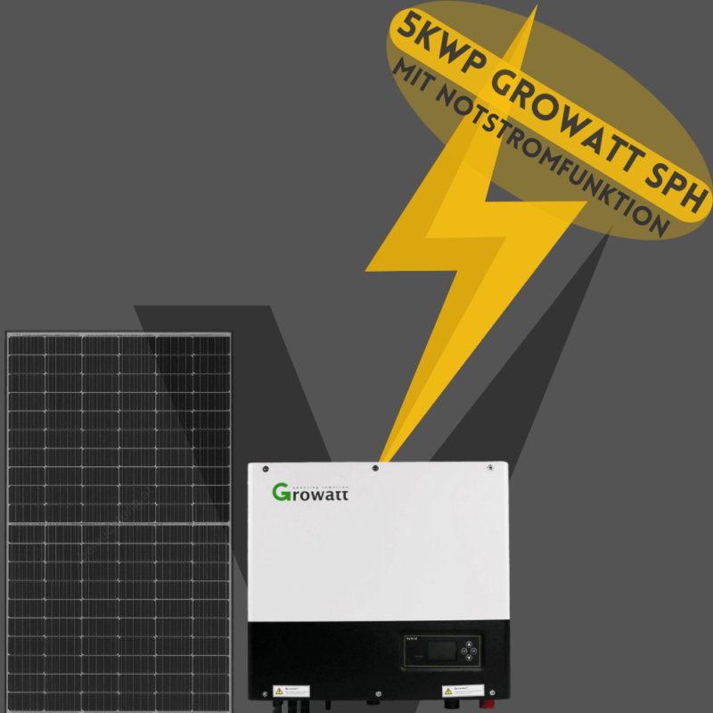 Growatt SPH PV-Anlage Komplettpaket 5kWp