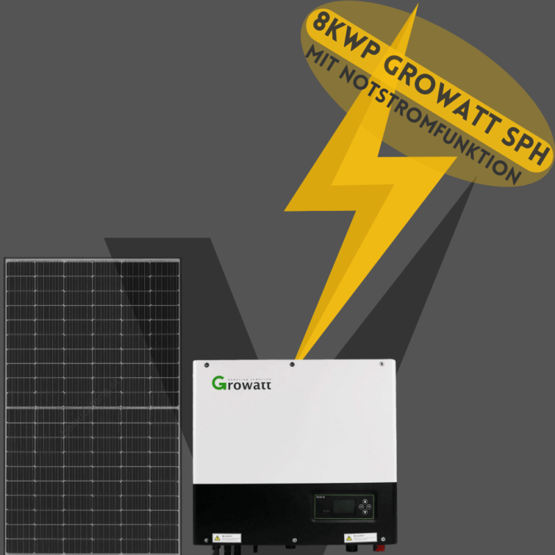 Growatt SPH PV-Anlage Komplettpaket 8kWp